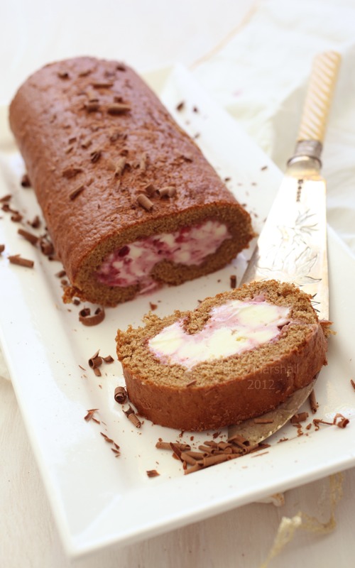 Gingerbread and Plum Ice Cream Terrine