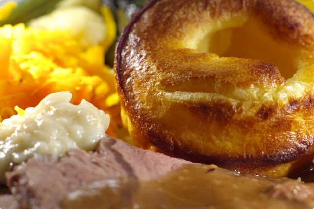 A Sunday Roast Beef Dinner and Hot Plum Roly-Poly is NO JOKE!