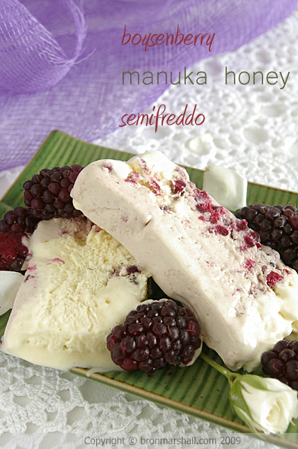 Boysenberry and Manuka Honey Semifreddo