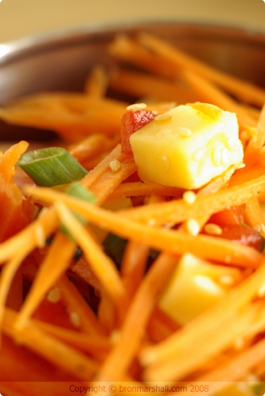 A Tiffin Full of Carrot and Charred Capsicum Salad