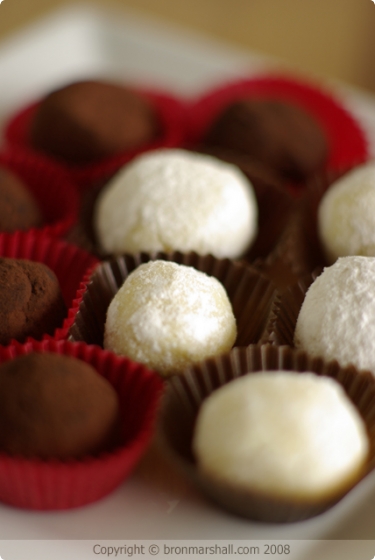 We Love - White Chocolate and Cointreau / Orange Pekoe Milk Chocolate Truffles - Actually