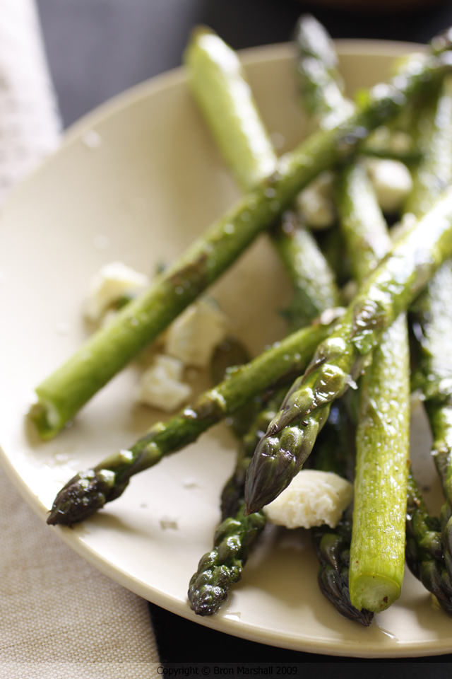 Grilled Asparagus with Mint and Feta