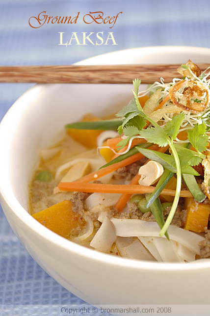 Spring into Ground Beef Laksa