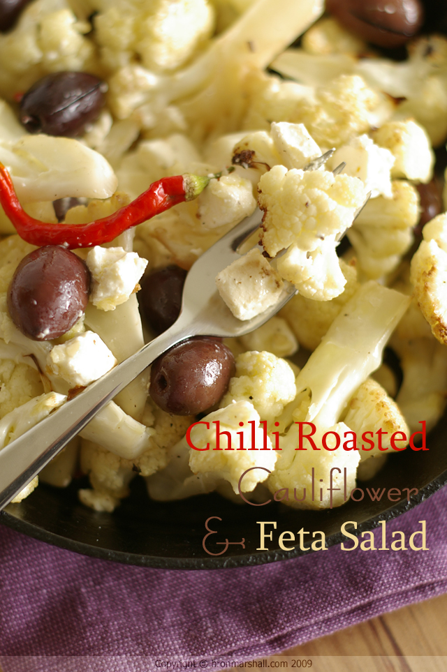Chilli Roasted Cauliflower and Feta Salad