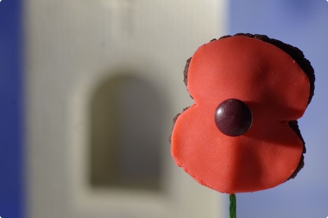 From my archives - Red Remembrance Poppies, Chocolate Sables